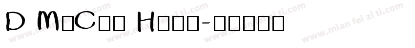 D McCue Hand字体转换